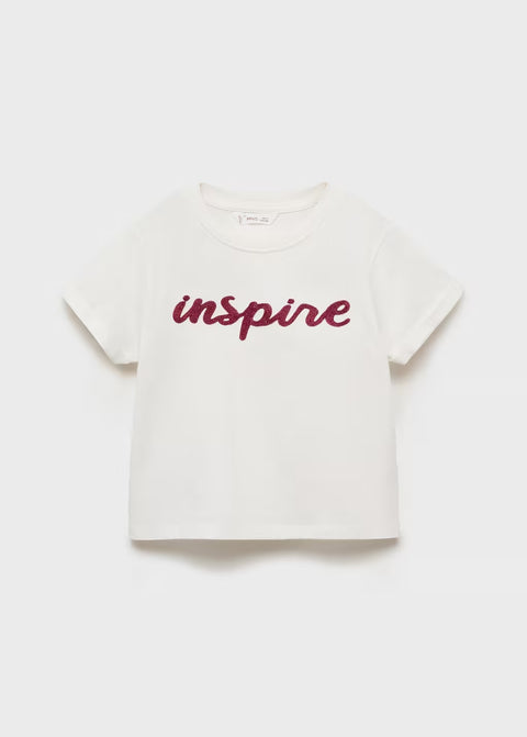 Mango t-shirt inspire in off white