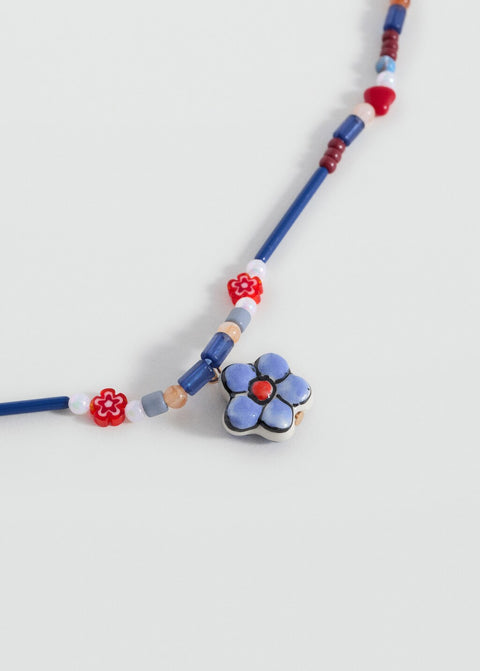 Mango necklace ceramicb in blue