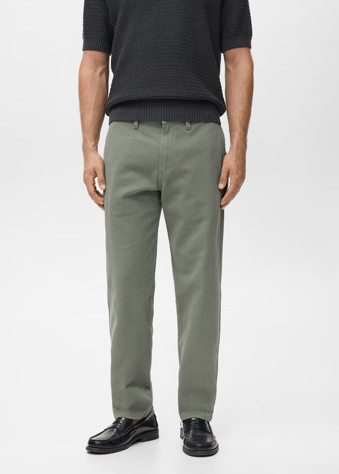 Mango jeans chet in hunting green