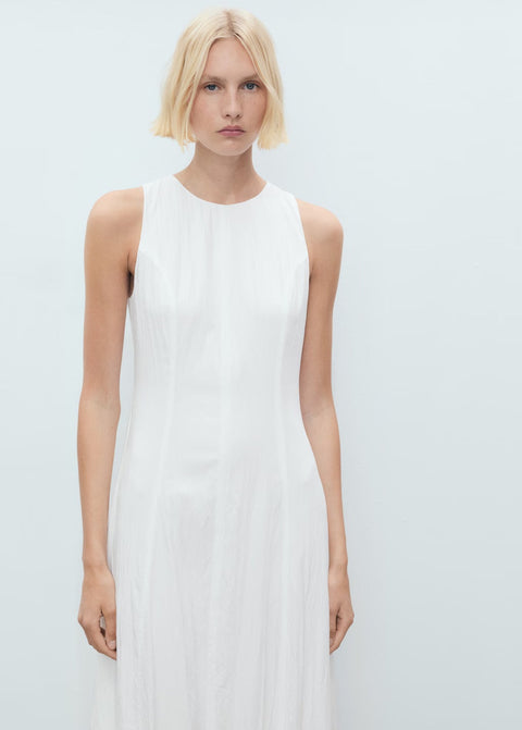 Mango dress pumpkin in white