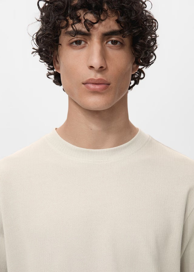 Mango t-shirt algarvet in Ice - D1