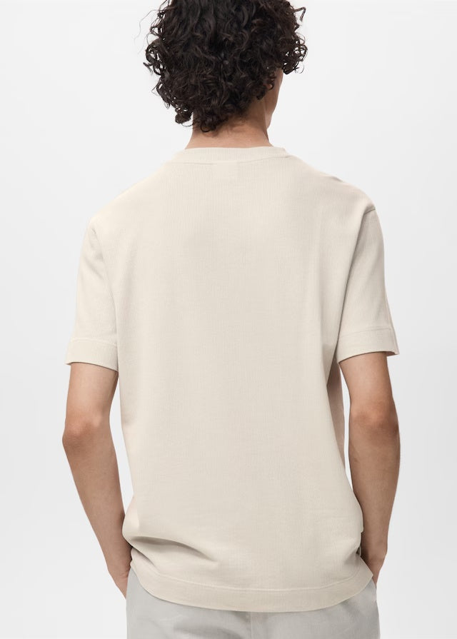 Mango t-shirt algarvet in Ice - R