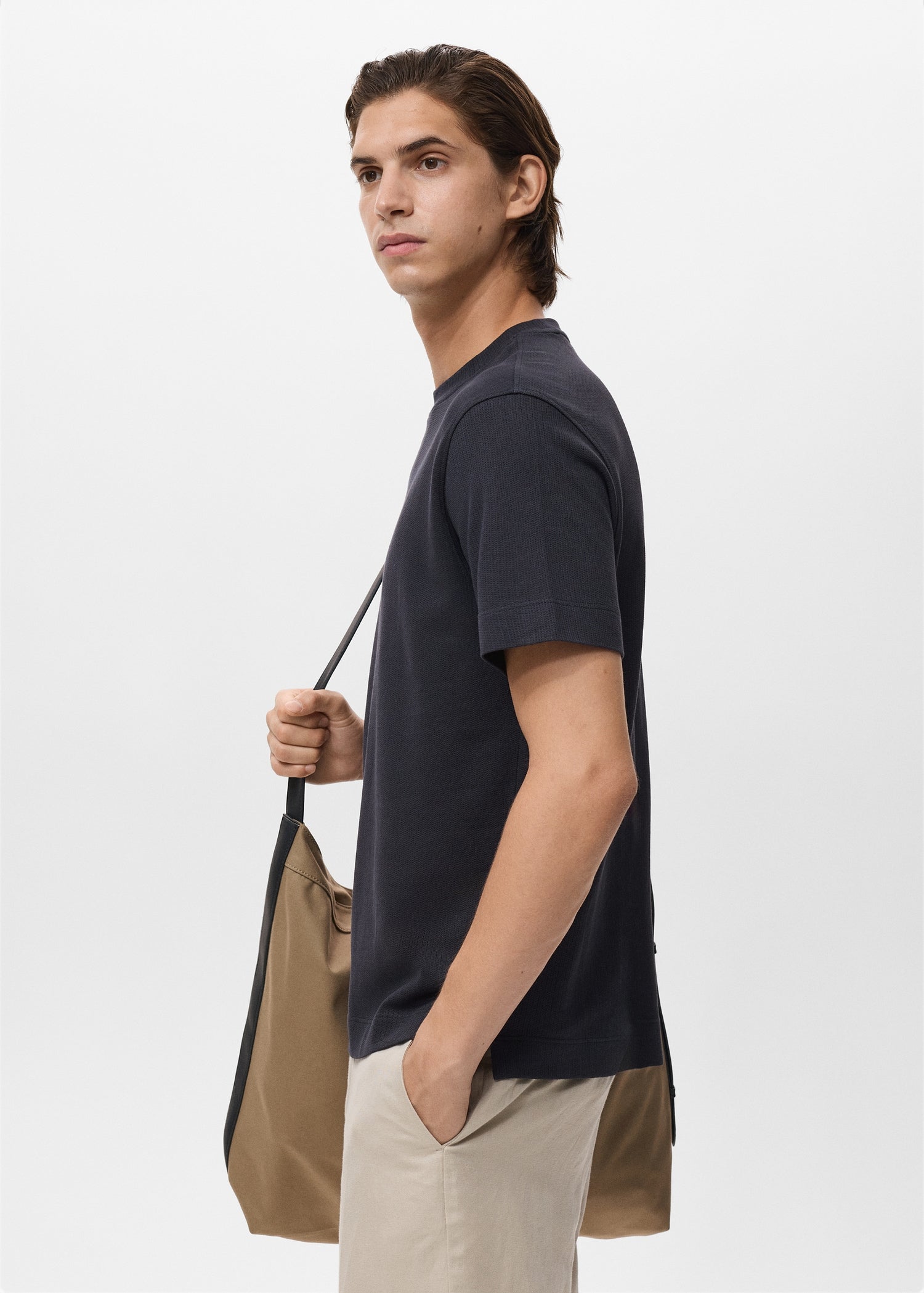 Mango t-shirt algarvet in Navy - D2