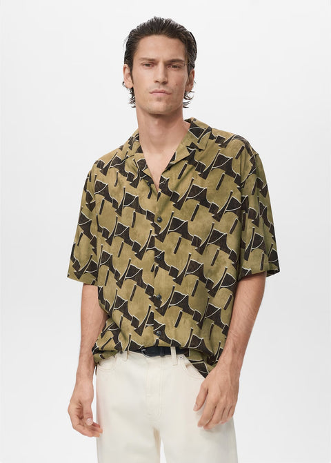 Mango shirt david in ochre