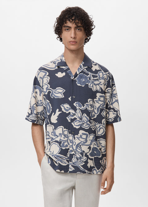 Mango shirt scorcio in navy