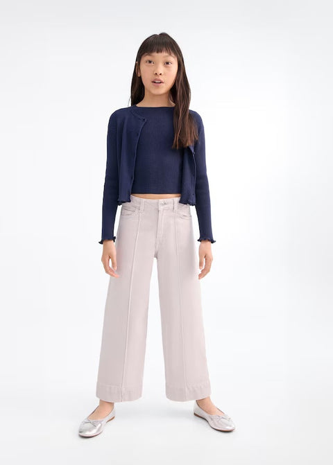 Mango jeans culotte1 in mauve