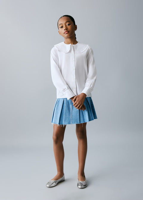 Mango shirt carmen in white