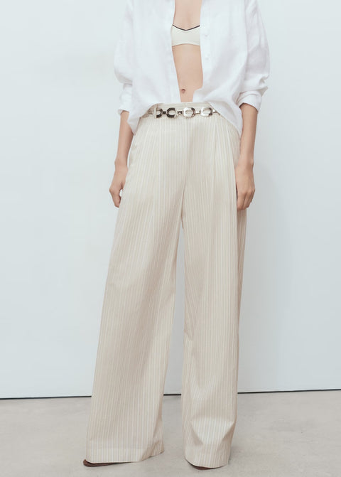 Mango trousers delta in stone