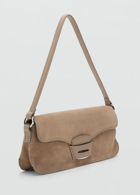 Mango shoulder bag mask in camel