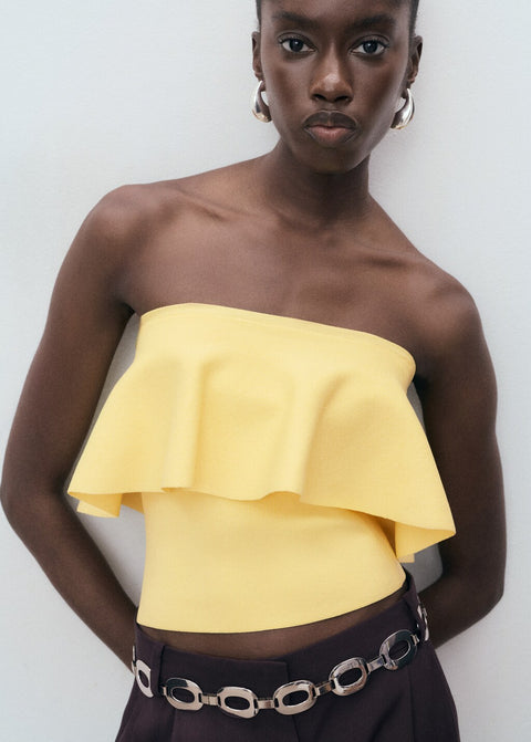 Mango top pollito in pastel yellow