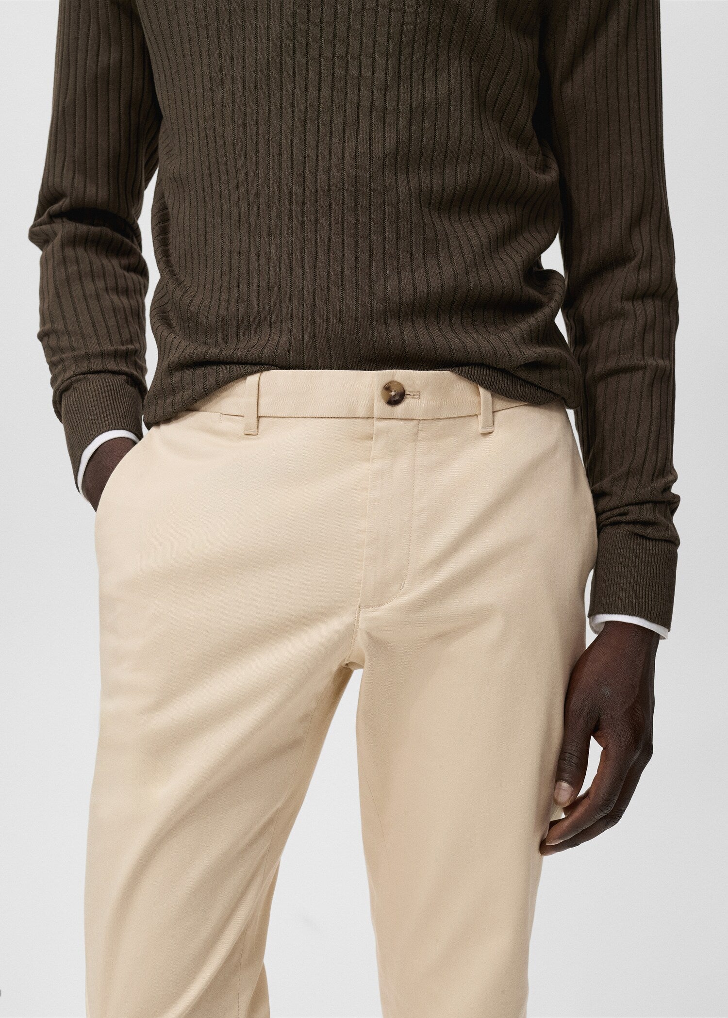 Mango trousers barna in Raw - D1