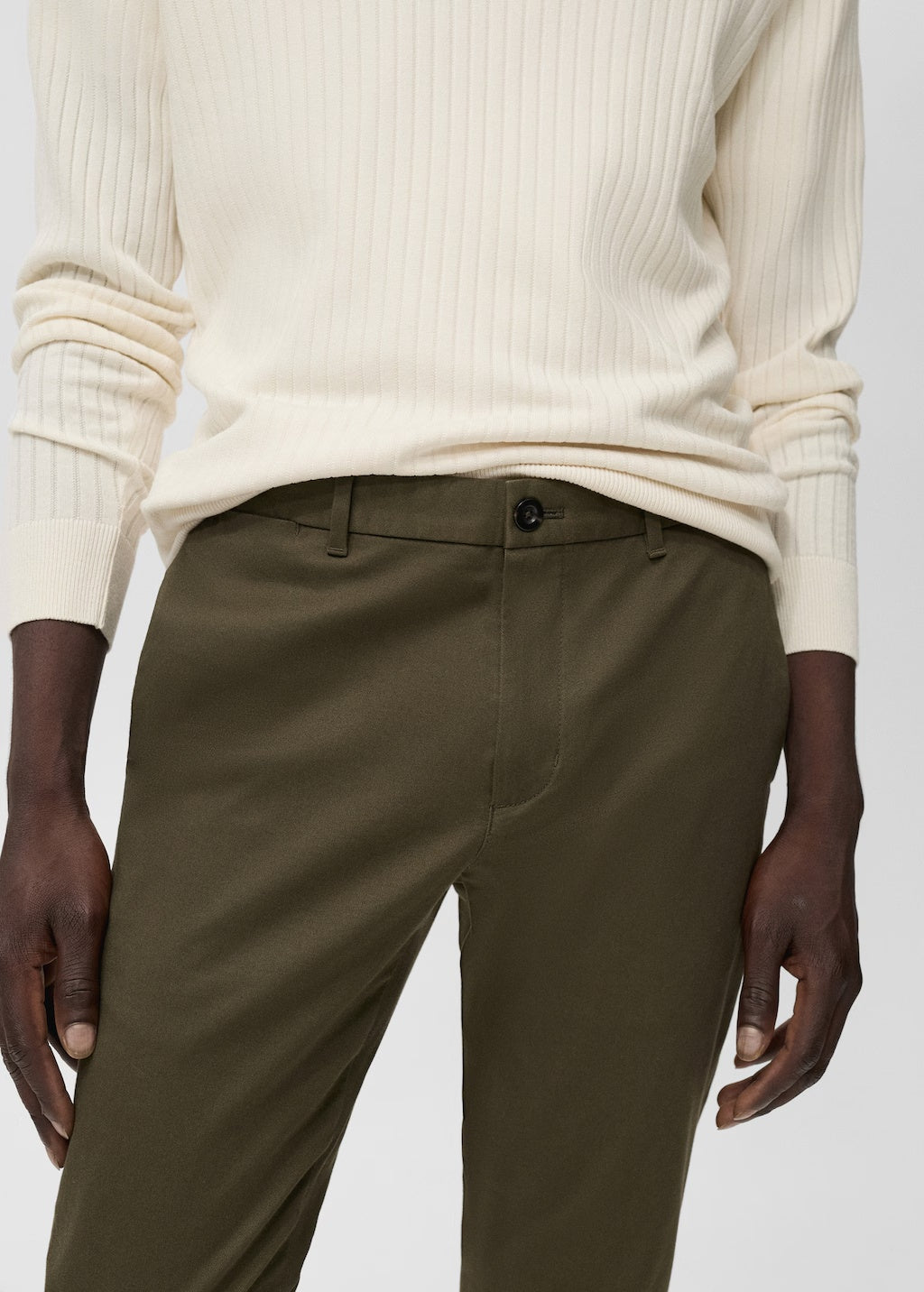 Mango trousers barna in Khaki - D1