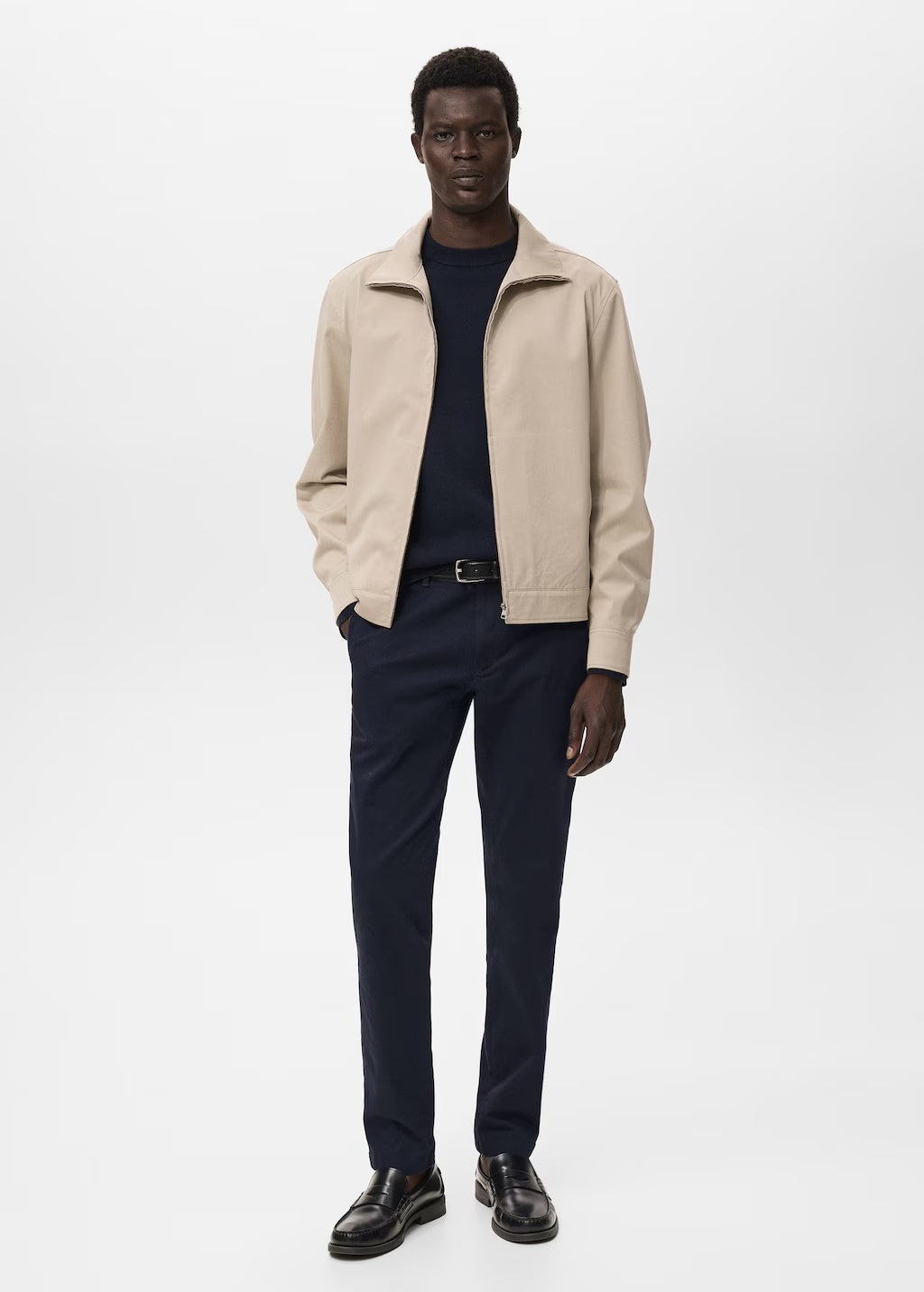 Mango trousers barna in Navy - 99999999_01