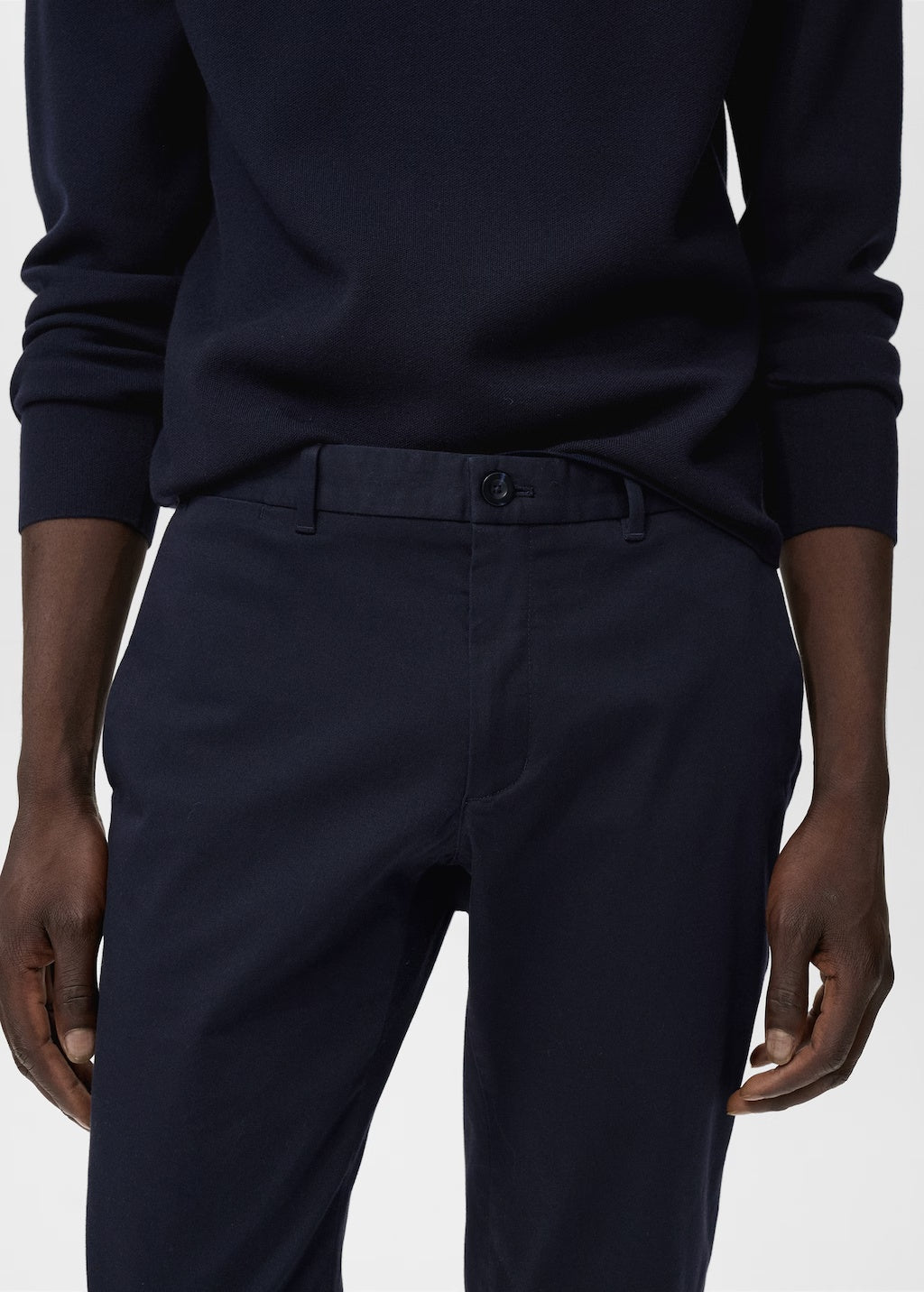 Mango trousers barna in Navy - D1