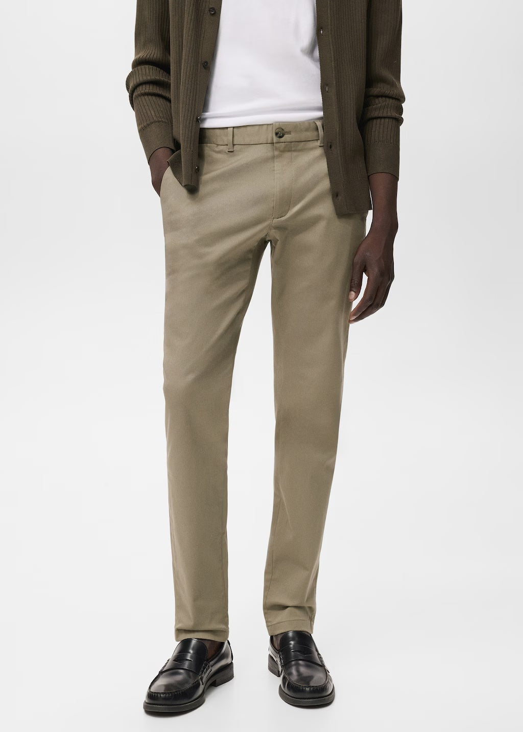 Mango trousers barna in Mink