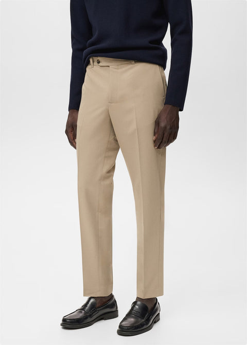 Mango trousers stanford in beige