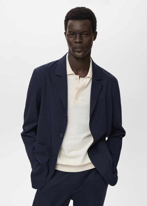 Mango blazer parioli in navy