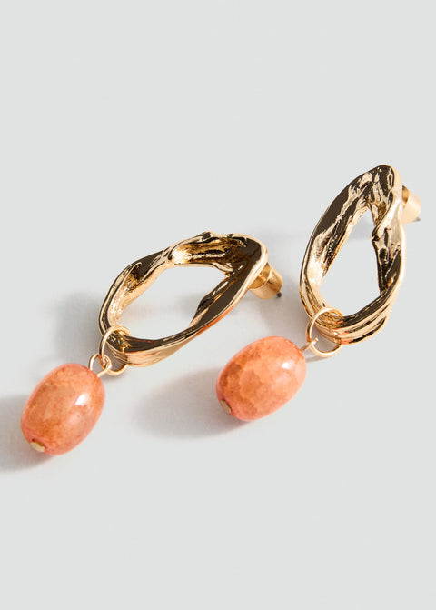 Mango earrings tony in gold