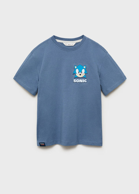 Mango t-shirt sonicact in indigo