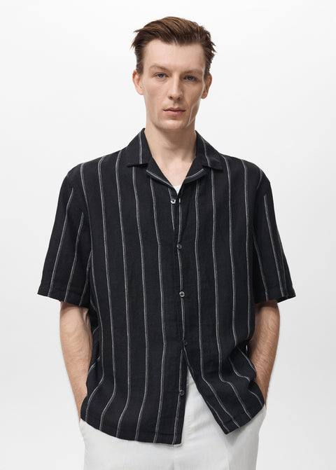 Mango shirt formen in black