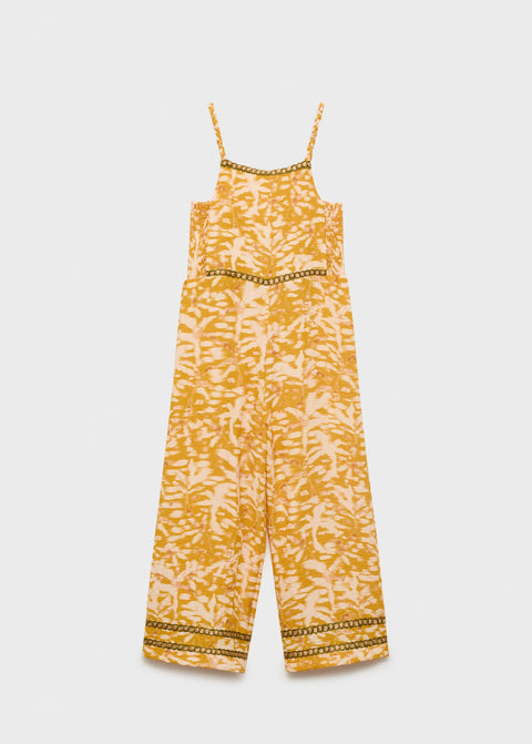 Mango jumpsuit pontao in mustard