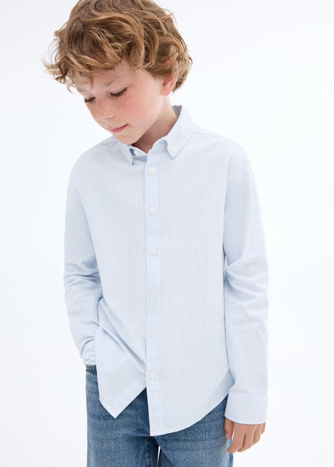 Mango shirt oxfordr in sky blue