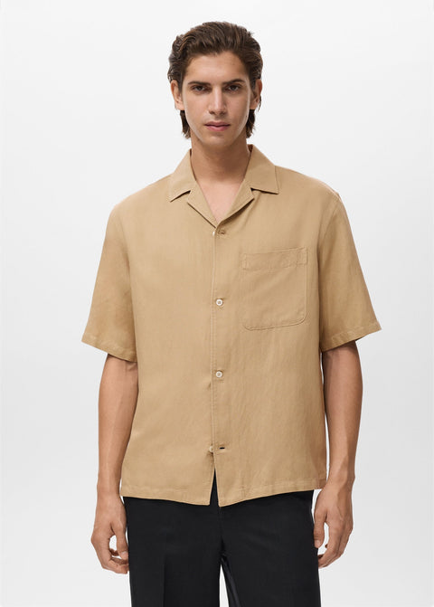 Mango shirt banarea in beige