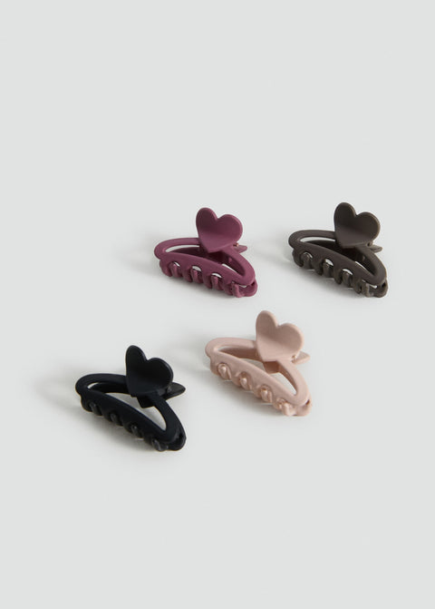Mango hairclip corasao in garnet