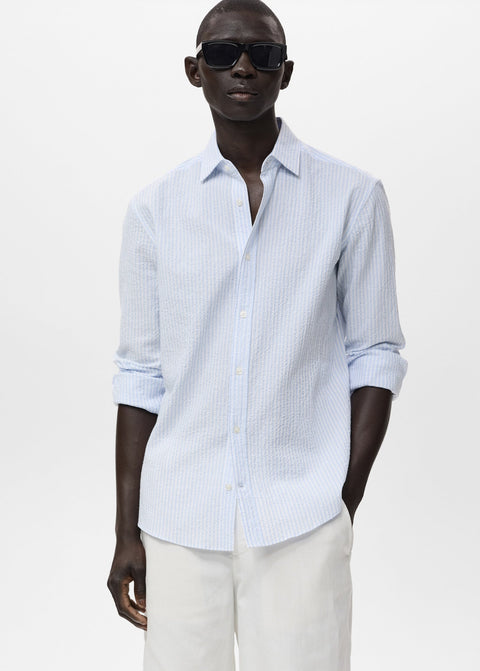 Mango shirt kissos in sky blue