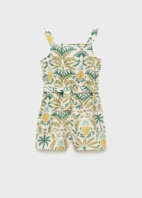 Mango jumpsuit buracao in green