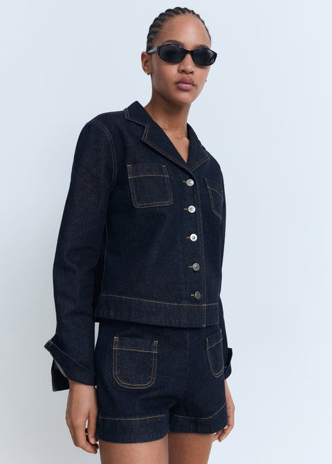Mango shorts livia in soft denim
