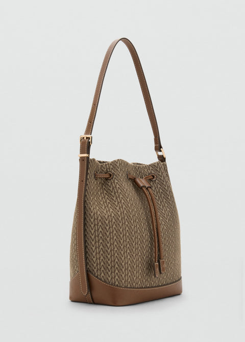 Mango bucket bag ramiro in chocolate