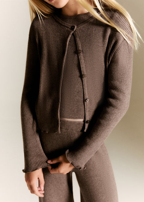 Mango cardigan lyra in brown
