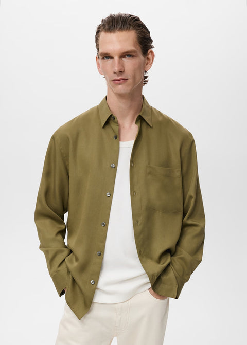Mango shirt augusto in olive