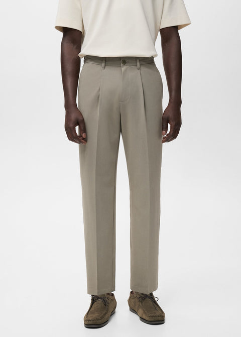 Mango trousers light in mink