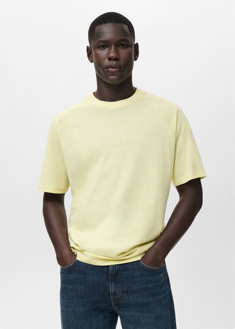 Mango t-shirt circoh in fluorescent yellow