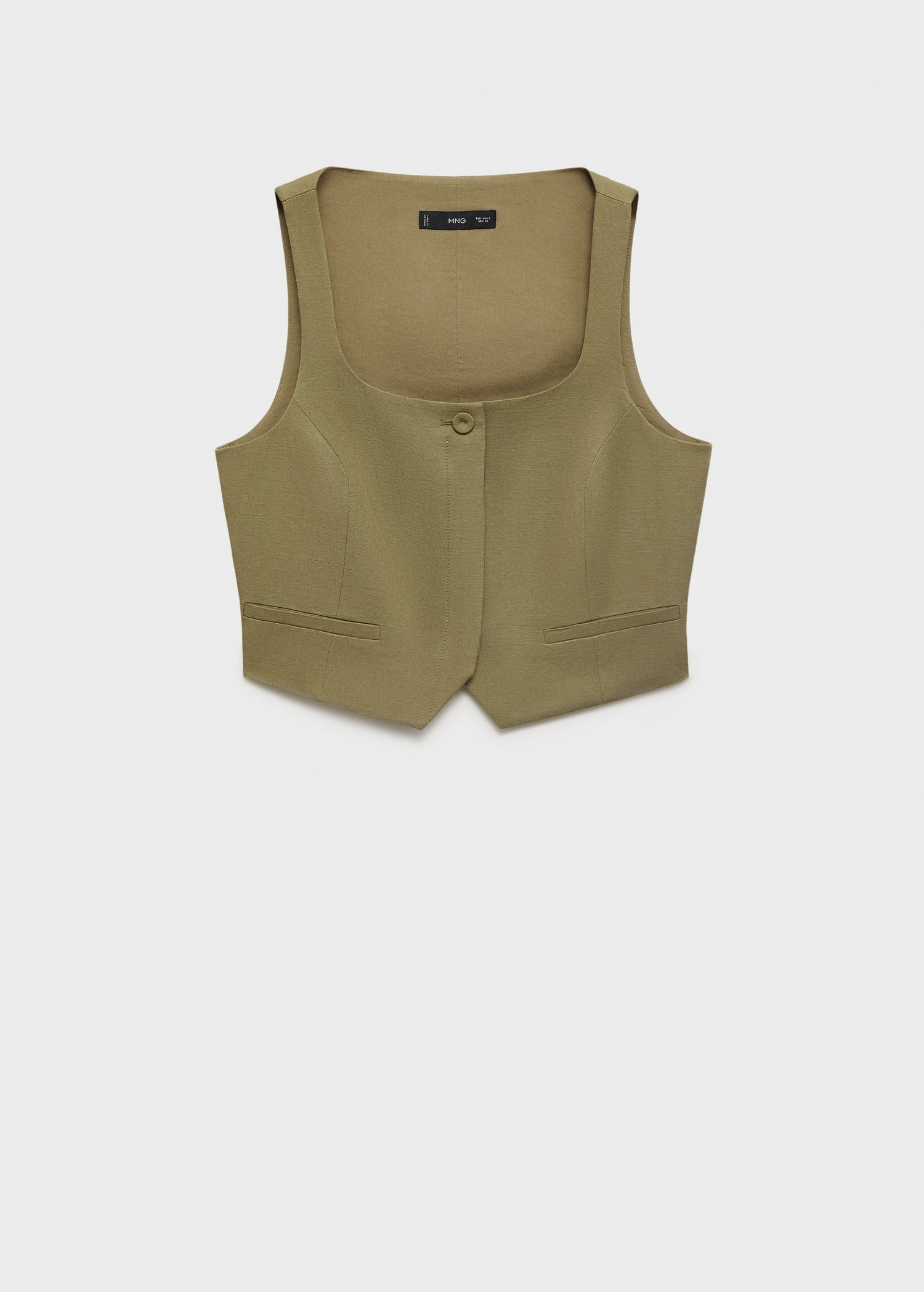 Mango vest max in Khaki - B