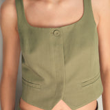 Mango vest max in Khaki - D2