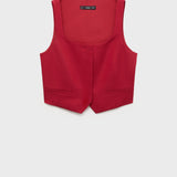 Mango vest max in Garnet - B