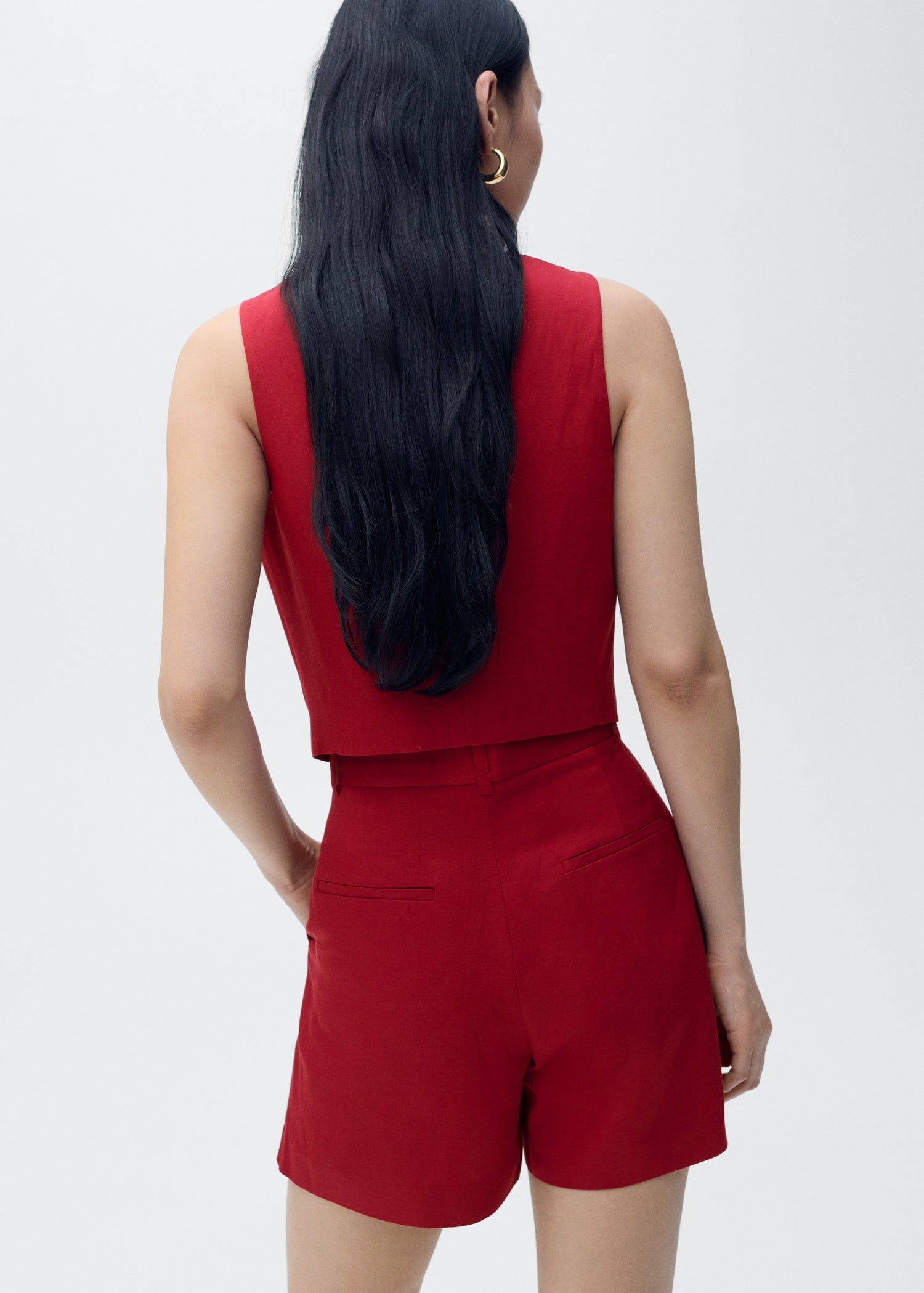 Mango vest max in Garnet - R