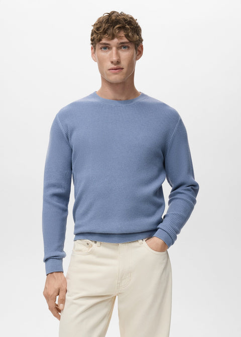 Mango sweater antigua in porcelain