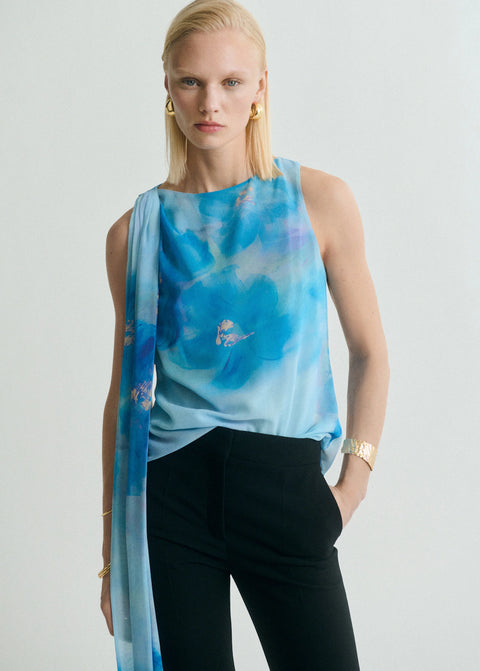 Mango blouse adela in blue