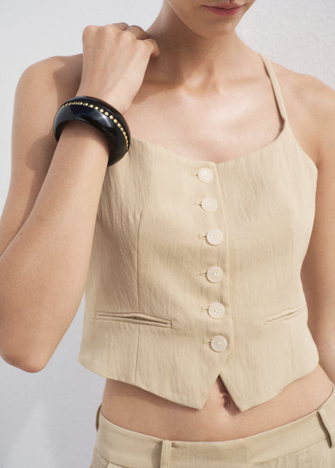 Mango vest deia in beige