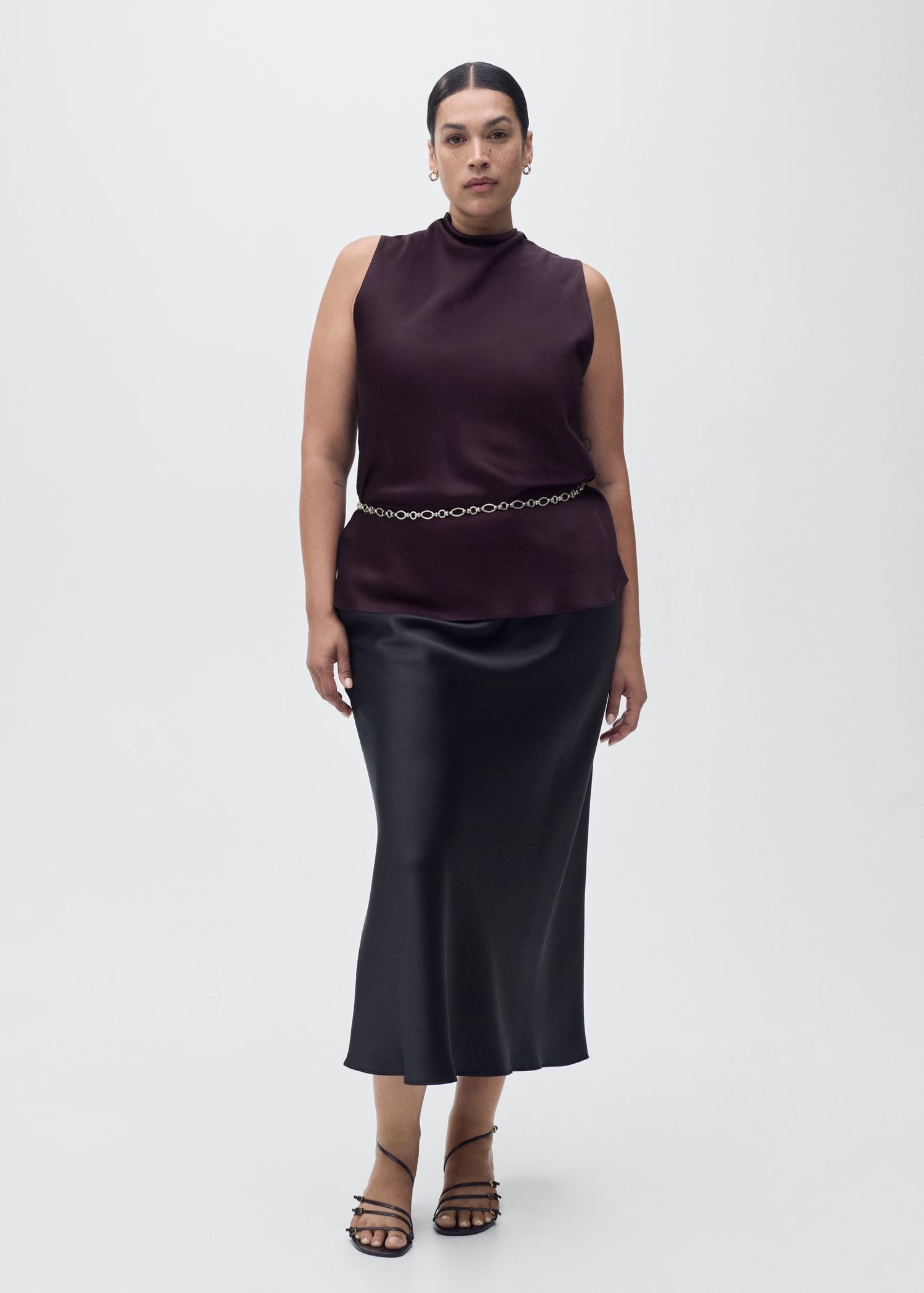 Mango blouse mart in Burgundy - D3