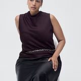 Mango blouse mart in Burgundy - D5