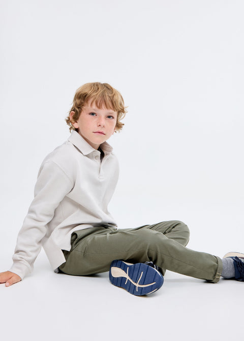 Mango trousers piccolo in khaki