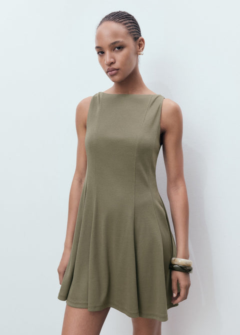 Mango dress sicily in khaki