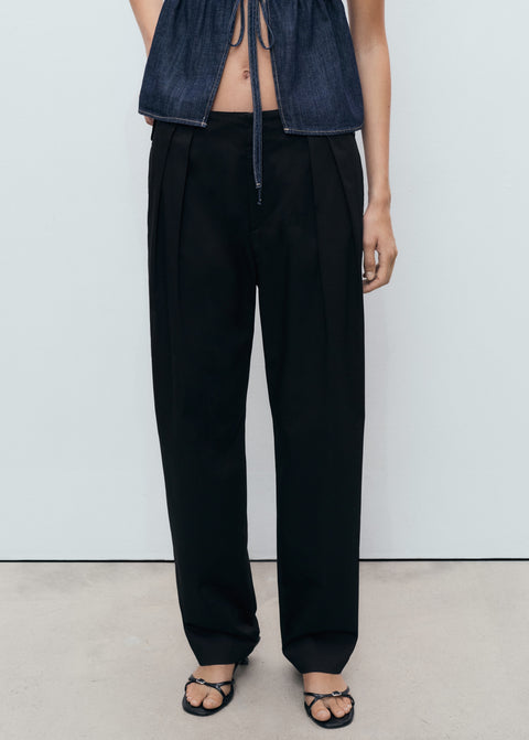 Mango trousers mara in black