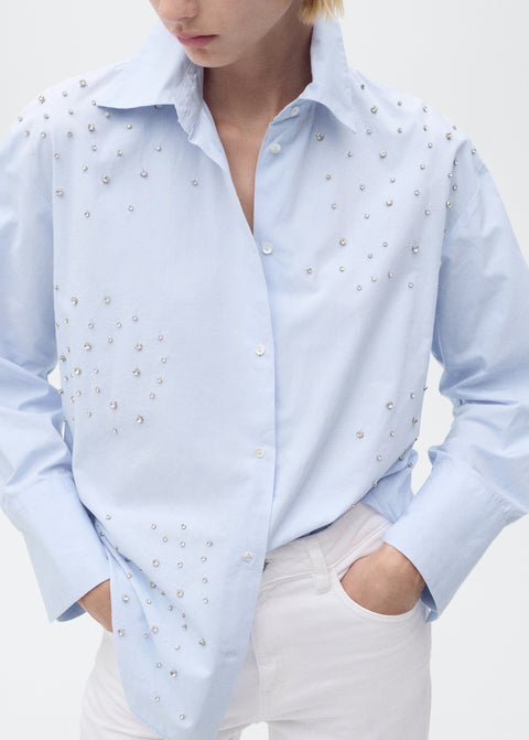 Mango shirt diamond in blue