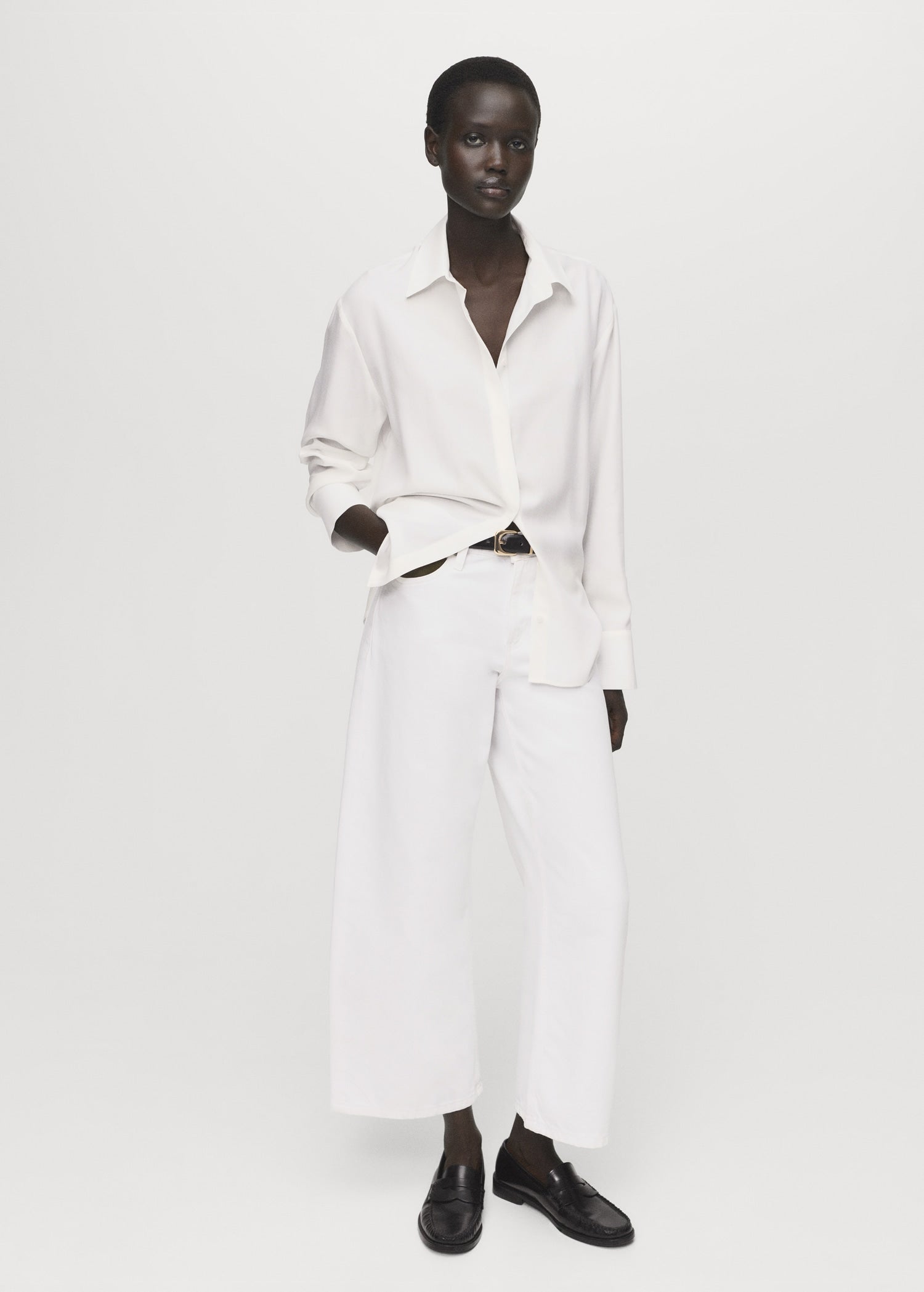 Mango shirt lima in Off White - 99999999_01